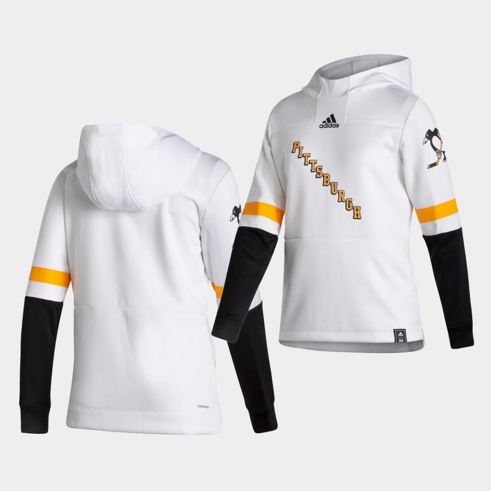 Men Pittsburgh Penguins Blank White  NHL 2021 Adidas Pullover Hoodie Jersey->->NHL Jersey